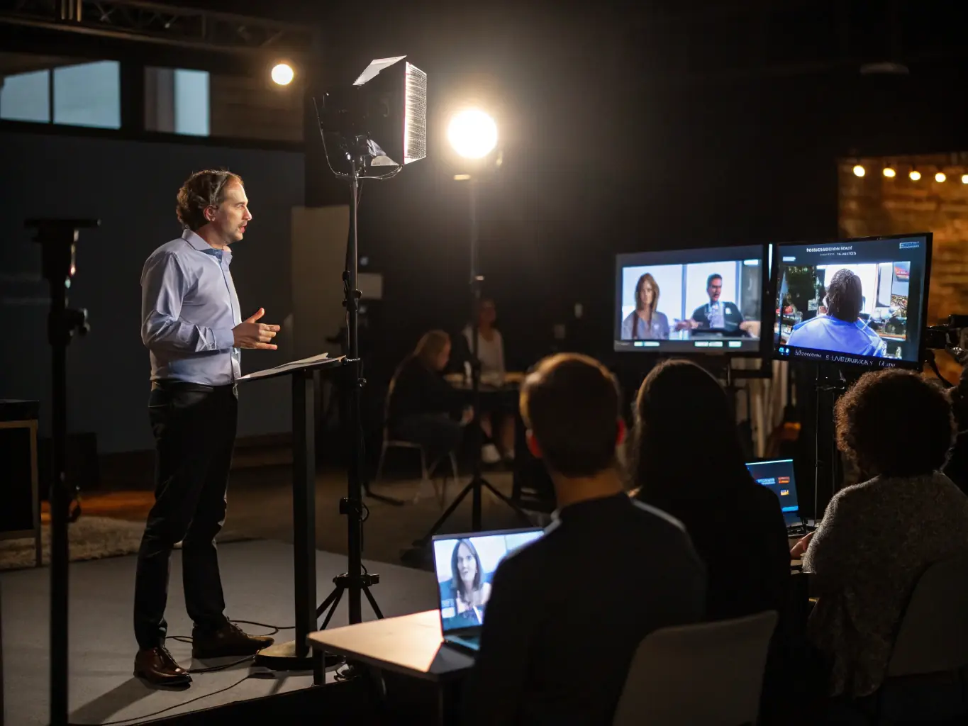 A virtual classroom with traders participating in a webinar on market analysis, highlighting the educational opportunities provided by Learning Platforms for Traders.